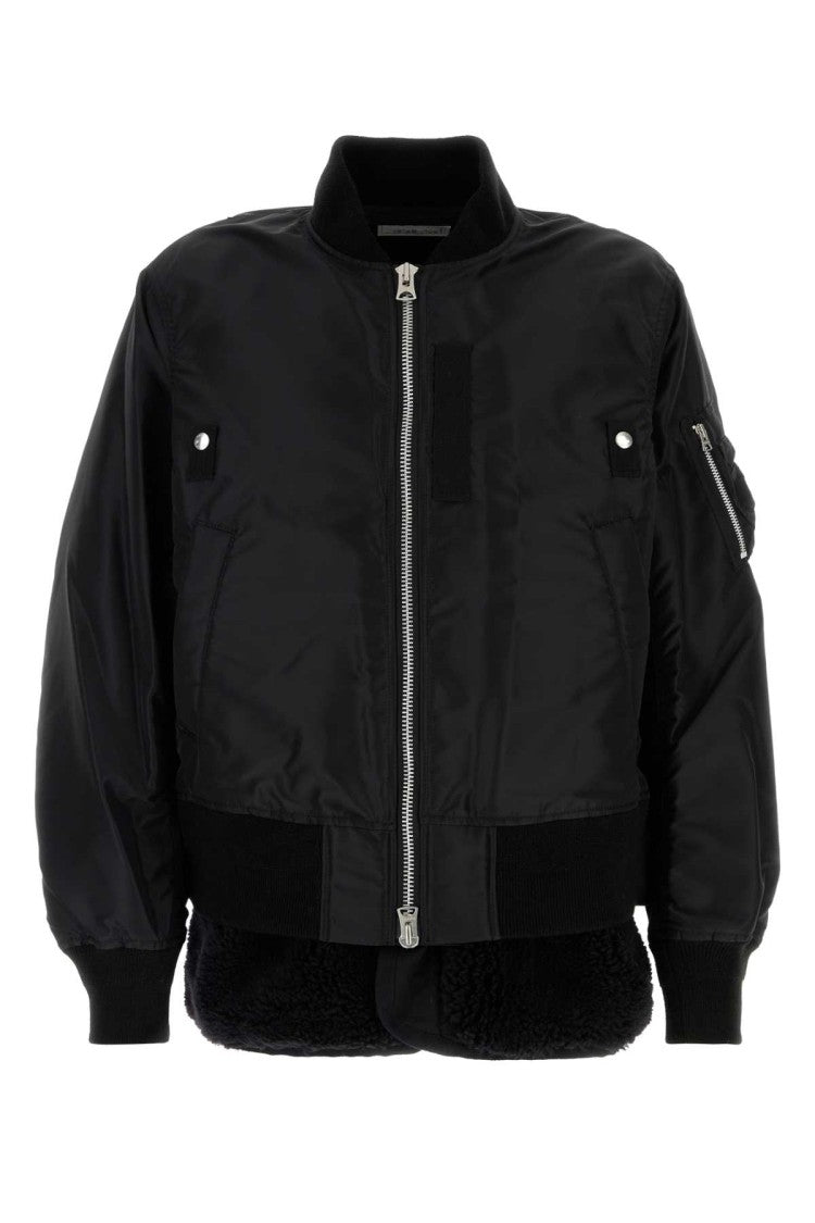 Sacai Black Nylon Bombe Jacket