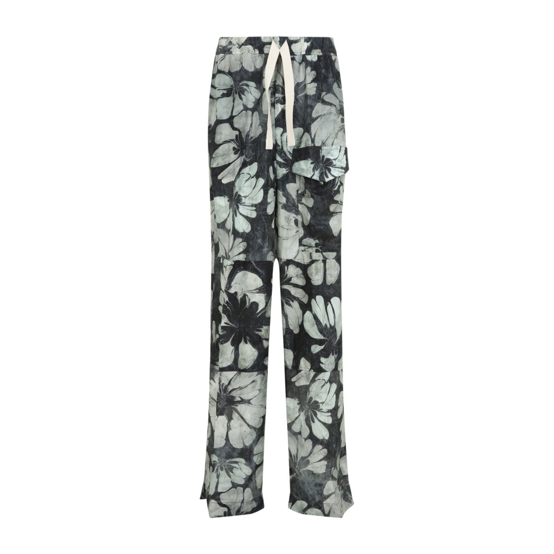 Dries Van Noten Pannoch Green Silk Pants
