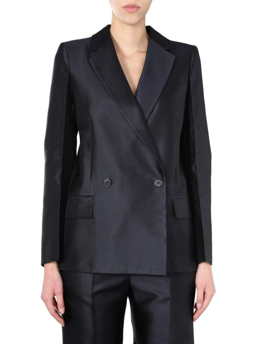 Givenchy Double-Breasted Jacket With Structured Shoulders