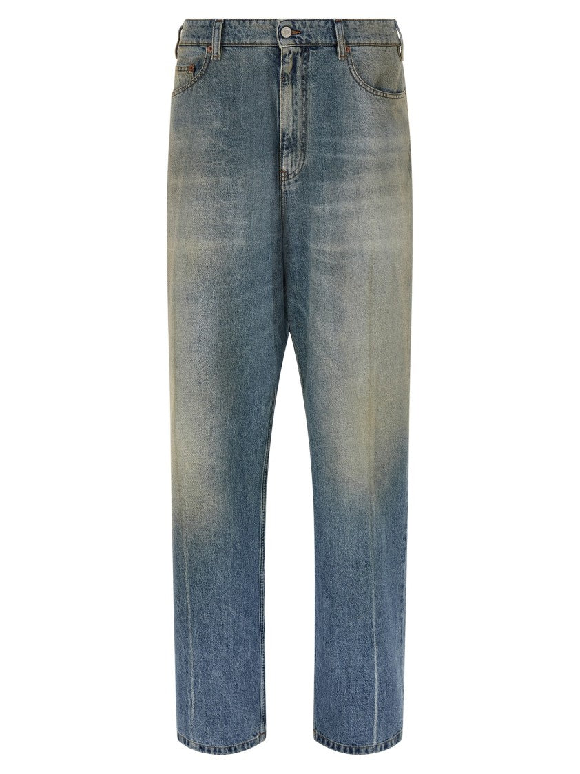 Bode Cotton Gabardine Trousers With Georgian-Inspired Hand Embroidery