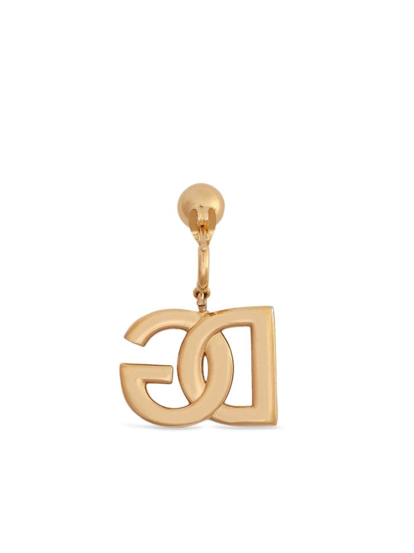 Dolce & Gabbana Interlocking Initials Brass Clip-On Earrings