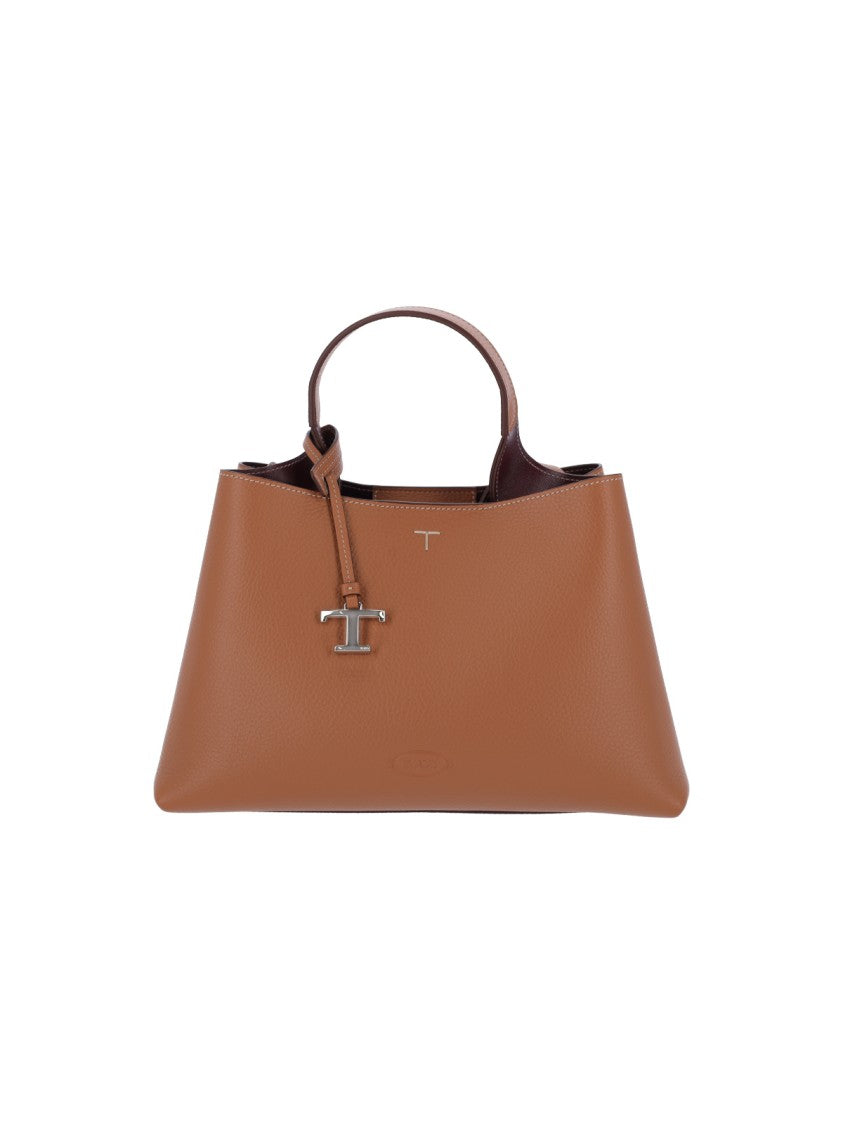 Tod's Small Handbag In Brown Hammered Calfskin