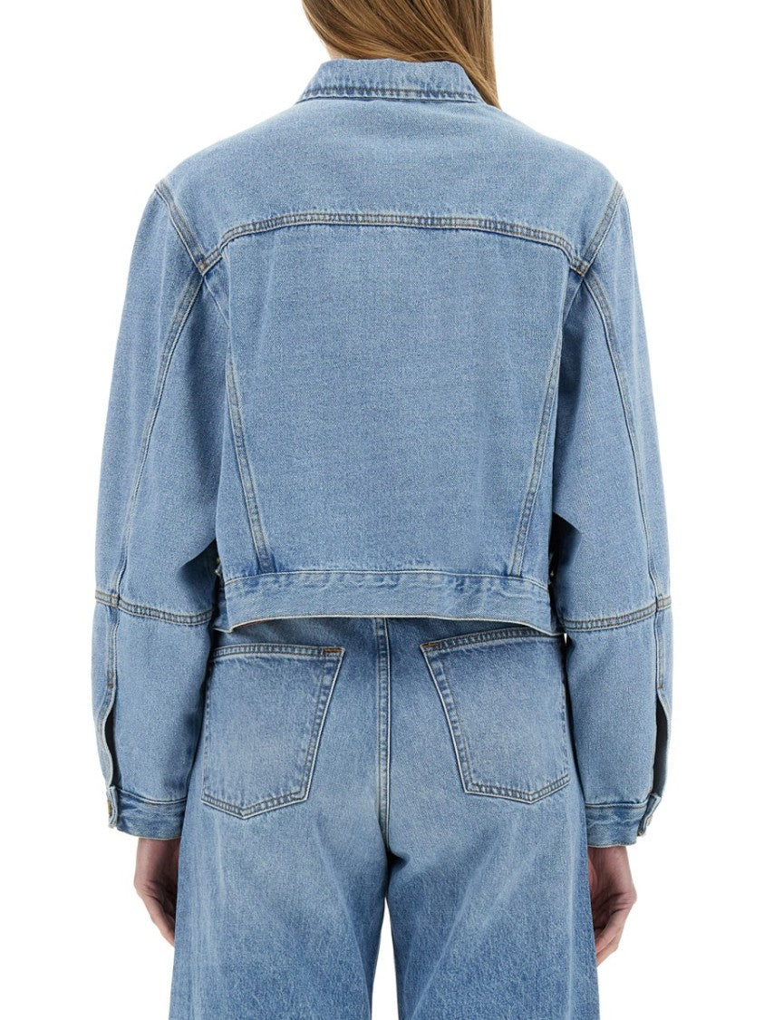 Alysi Cropped Denim Jacket