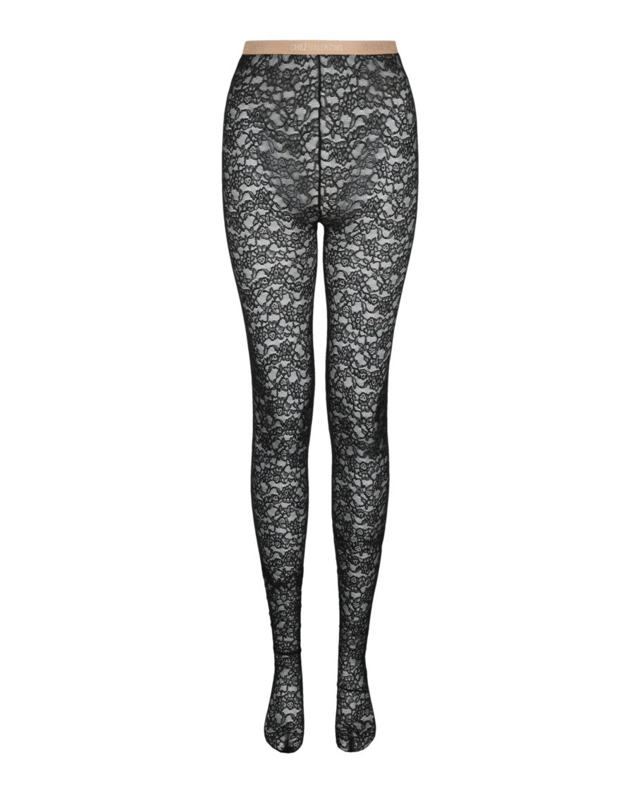 Valentino Floral Lace Tights