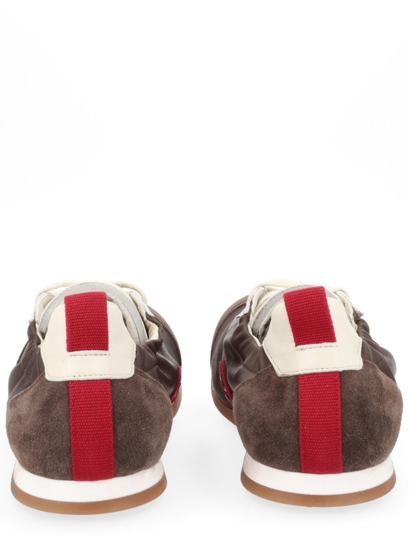 Uma Wang Leather Suede Panel Sneakers