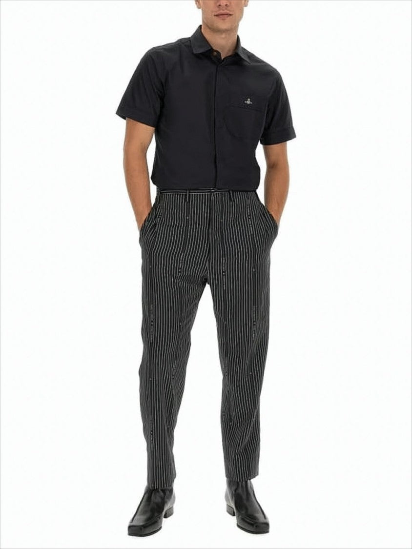Vivienne Westwood Pinstripe Tailored Pants With High Waist