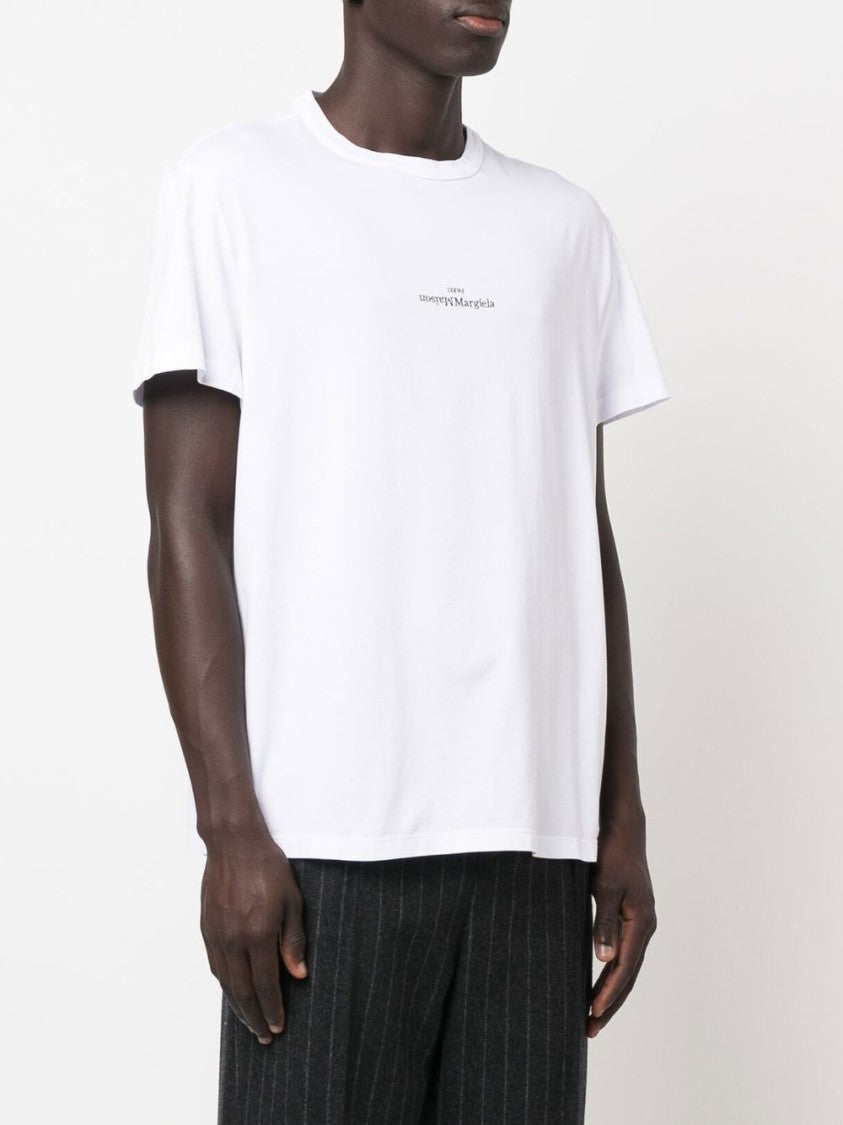 Maison Margiela Cotton T-Shirt With Subtle Logo Print