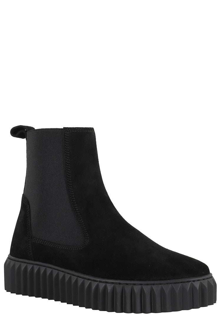 Voile Blanche Smooth Suede Ankle Boot