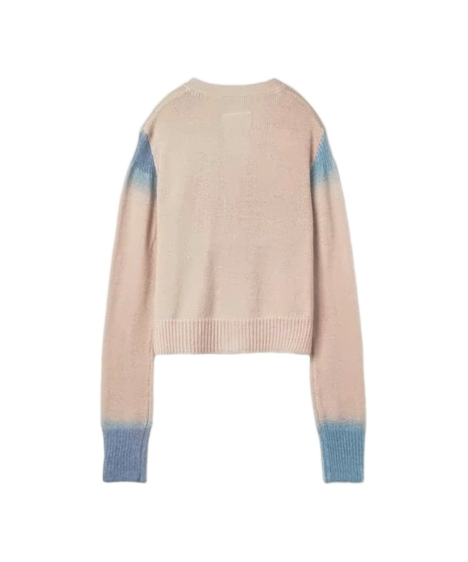 Mm6 By Maison Margiela Cropped V-Neck Cardigan