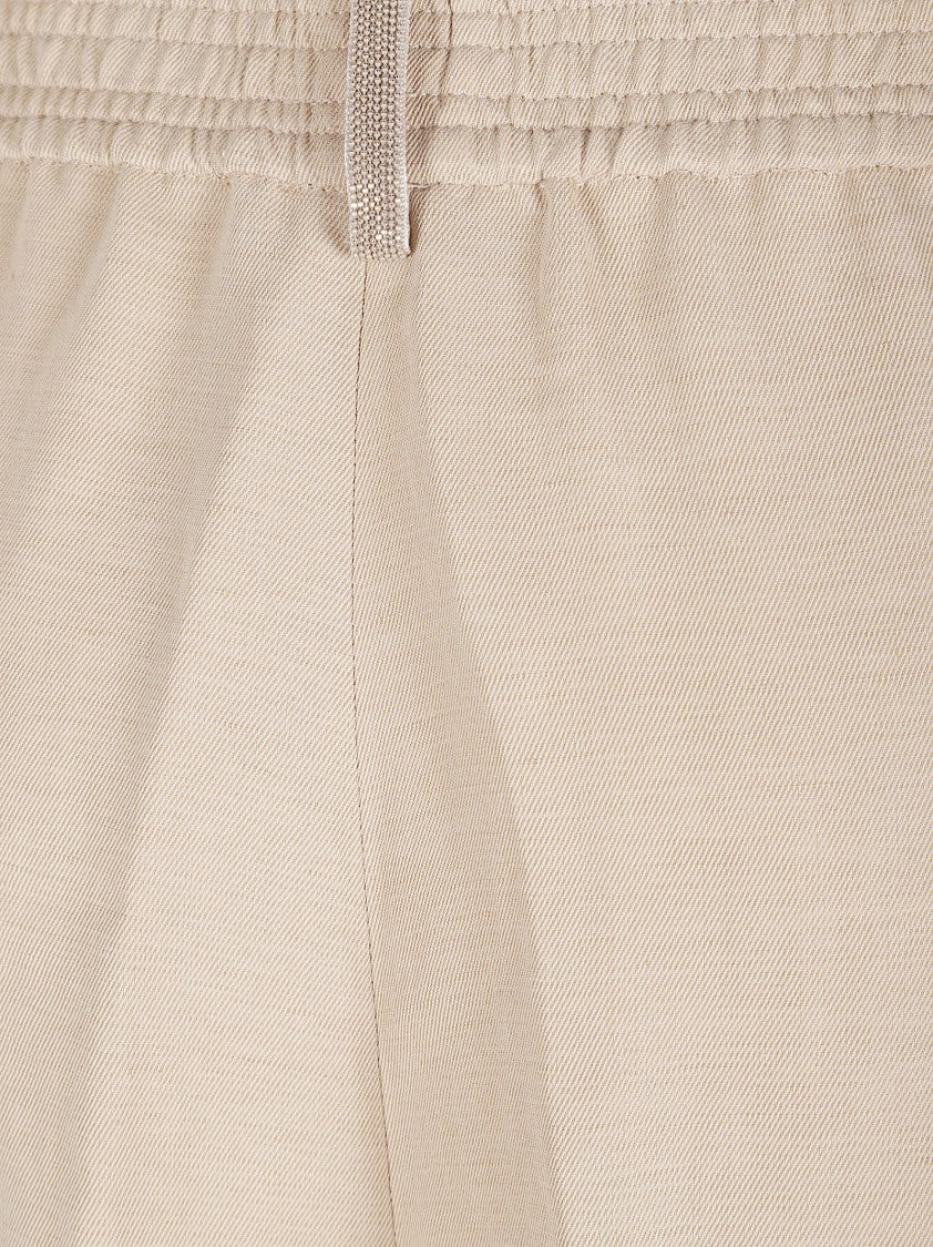 Fabiana Filippi Relaxed Fit Lightweight Trousers With Elegant Pleats