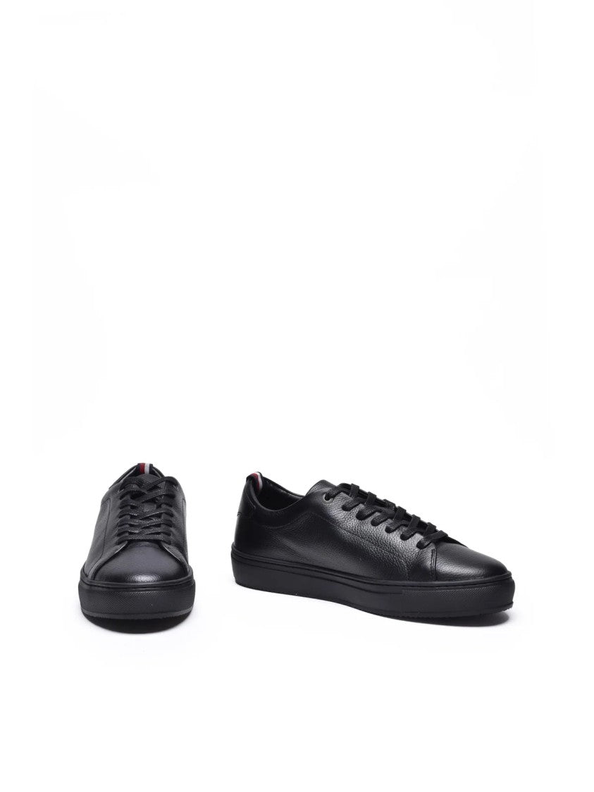 Tommy Hilfiger Black Premium Cupsole Sneakers