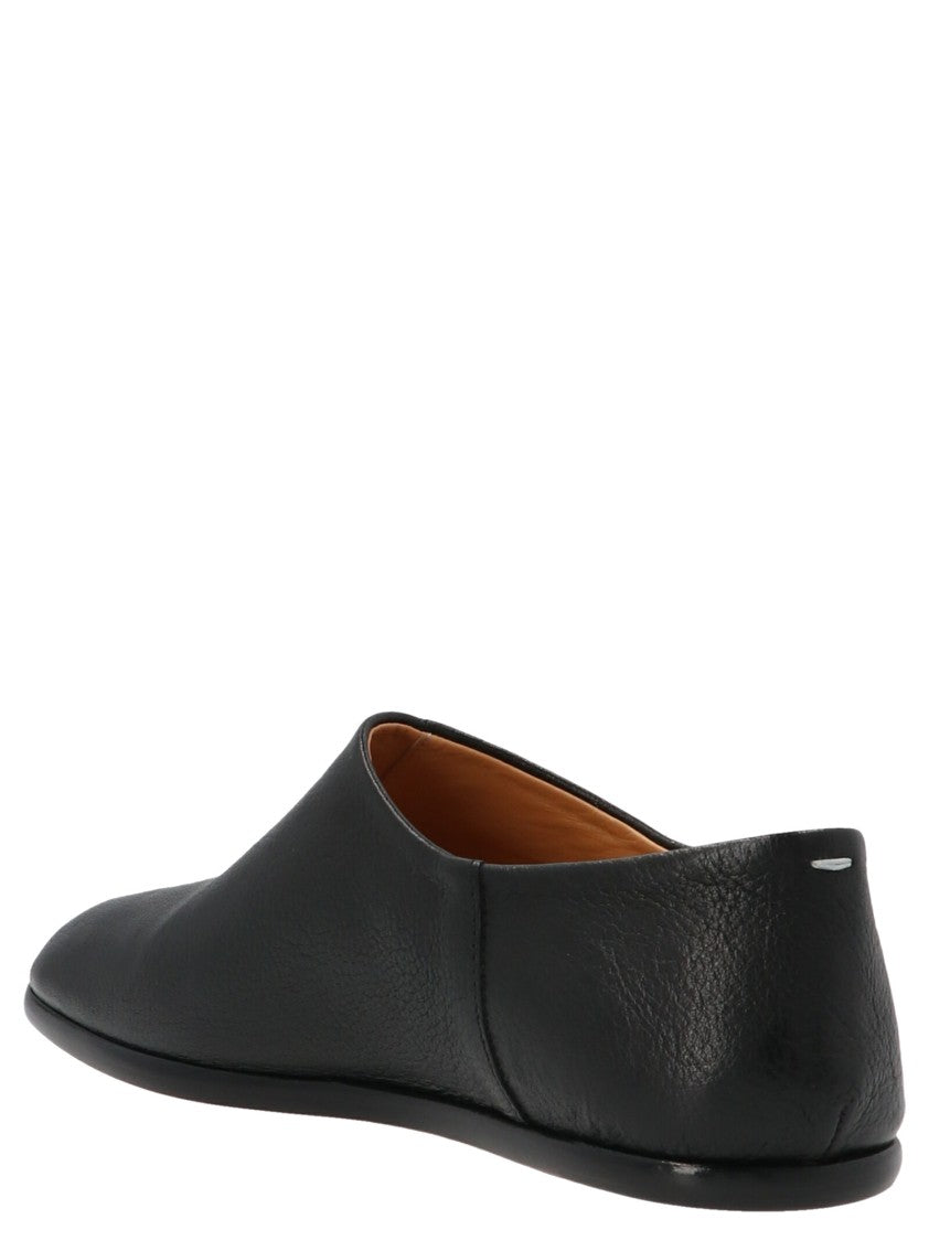 Maison Margiela Black Leather 'Tabi' Mules With Distinctive Split-Toe Design