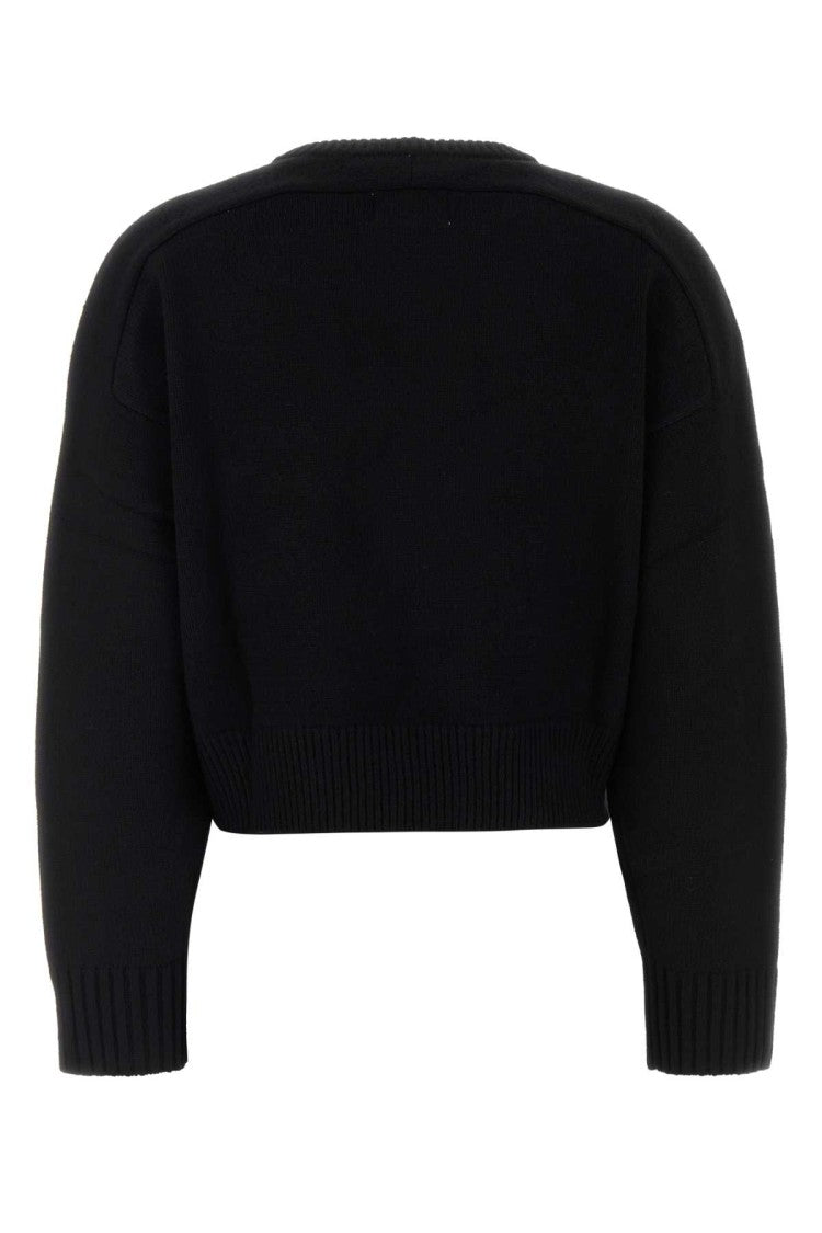 Loulou Studio Black Wool Blend Bruzzi Sweater