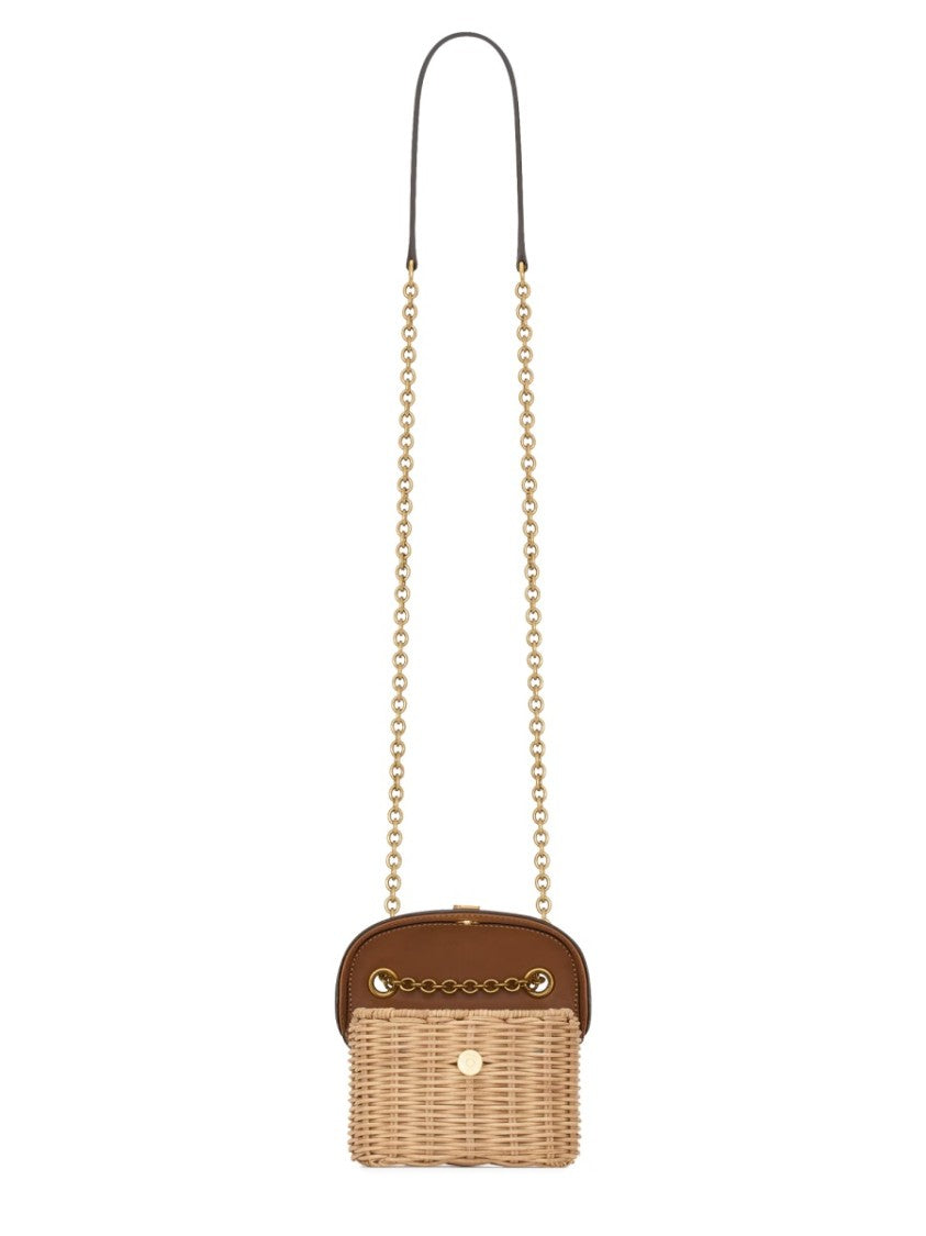 Saint Laurent Box June Woven Osier Micro Bag
