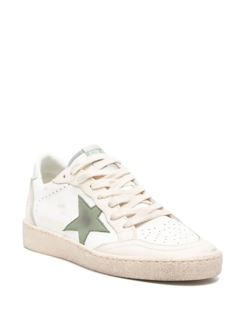 Golden Goose Low-Top White Trainers With Contrasting Star Detail