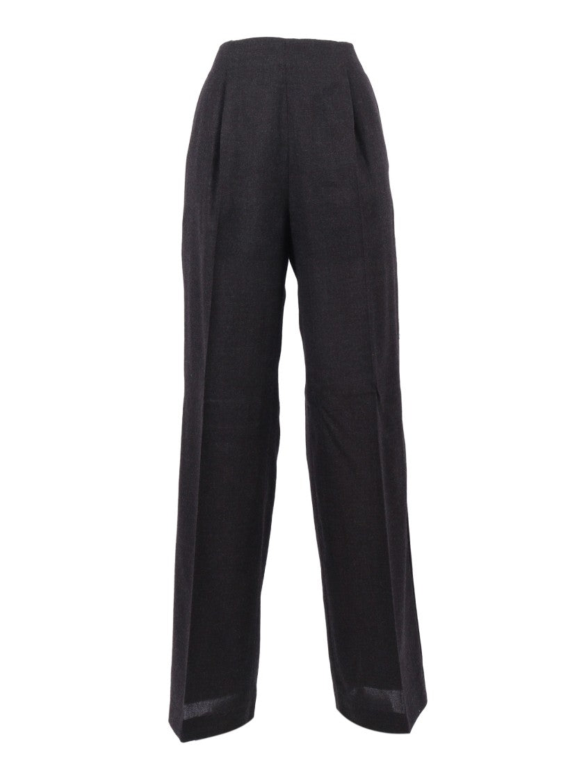 Alberta Ferretti Wide-Leg Trousers With High Waist And Pleated Detail