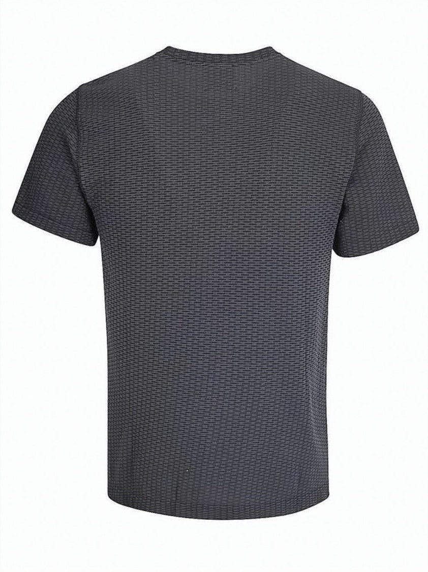 Roa Black Polyamide Polypropylene Textured Training T-Shirt