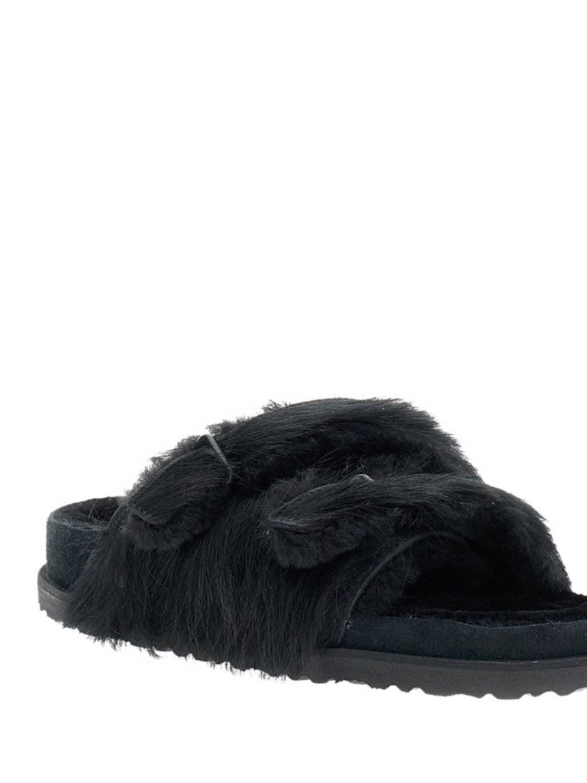 Birkenstock Black Suede Slip-On Sandals