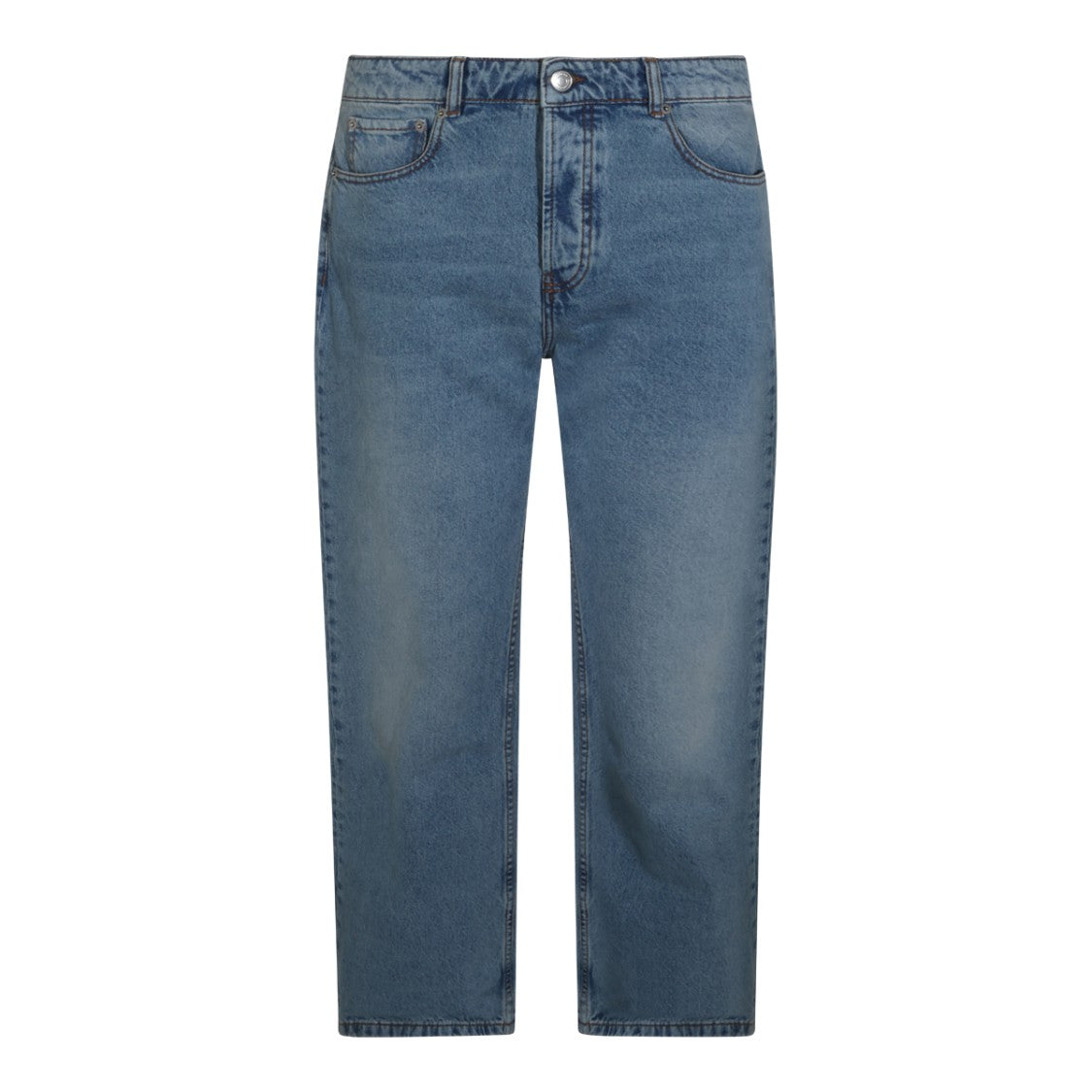 Ami Paris Blue Cotton Regular Fit Jeans
