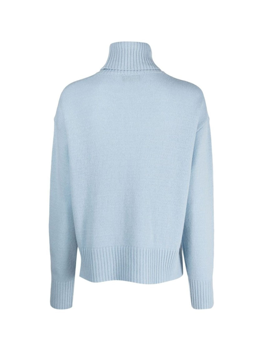 Roberto Collina Blue Turtleneck Sweater
