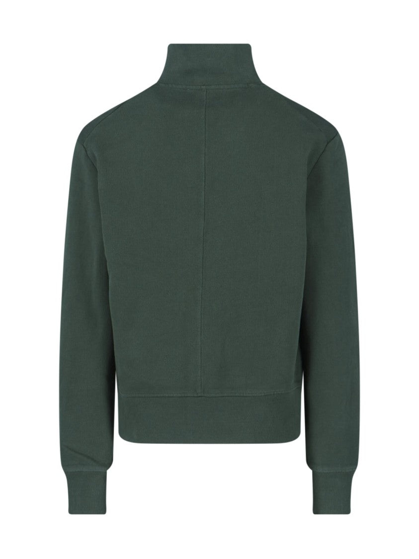 Entire Studios Green Port High-Collar Cotton Sweatshirt