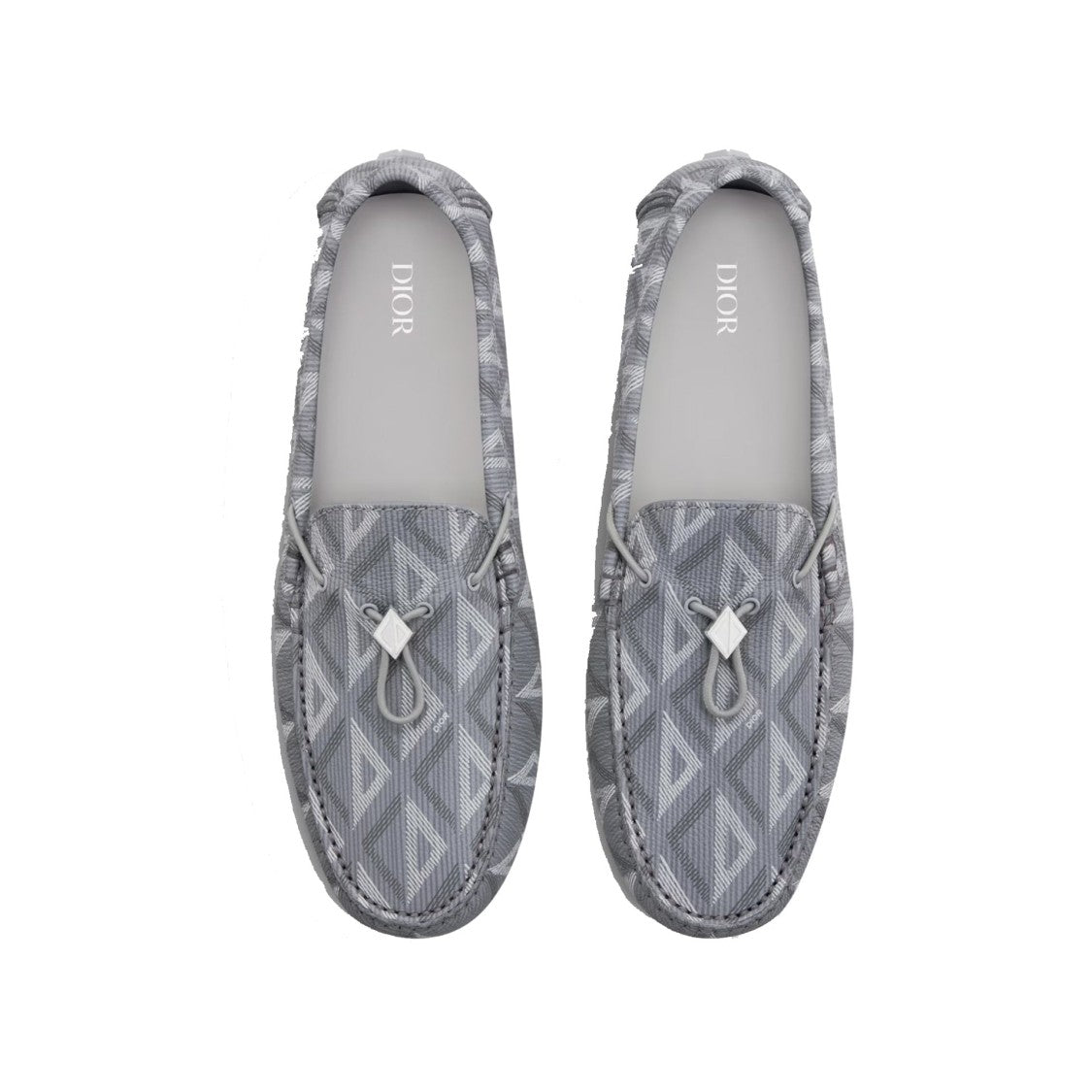 Dior Leather Diamond Mocassins