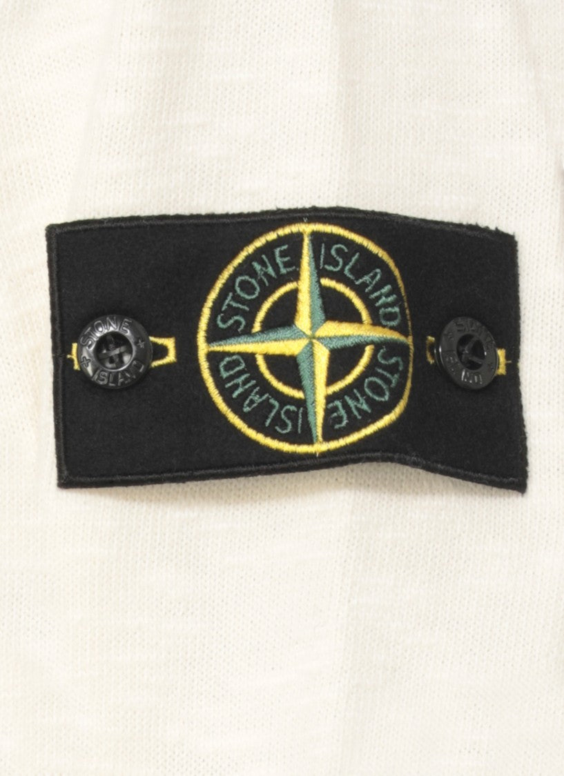 Stone Island Ivory Cotton Sweatshirt