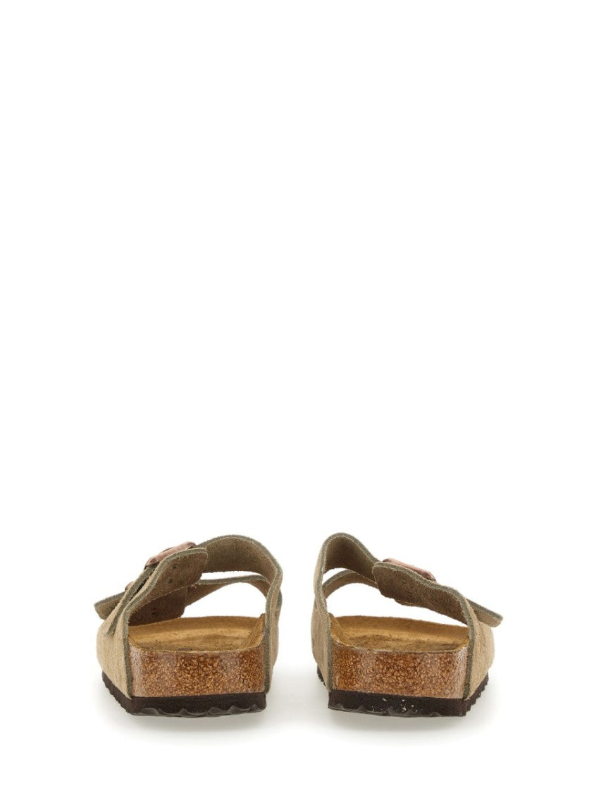 Birkenstock Beige Arizona Suede Cork Sandals