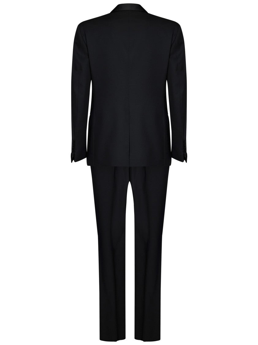Tom Ford Tailored Black Suit With Satin Accents