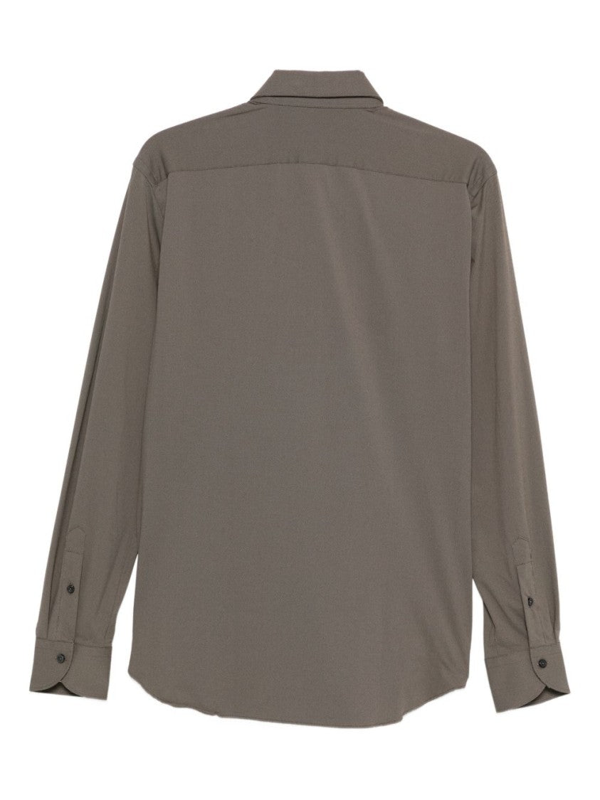 Xacus Brown Tailored Casual Shirt With Classic Collar