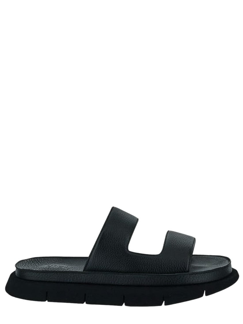 Marsèll Sleek Black Leather Slide Sandal