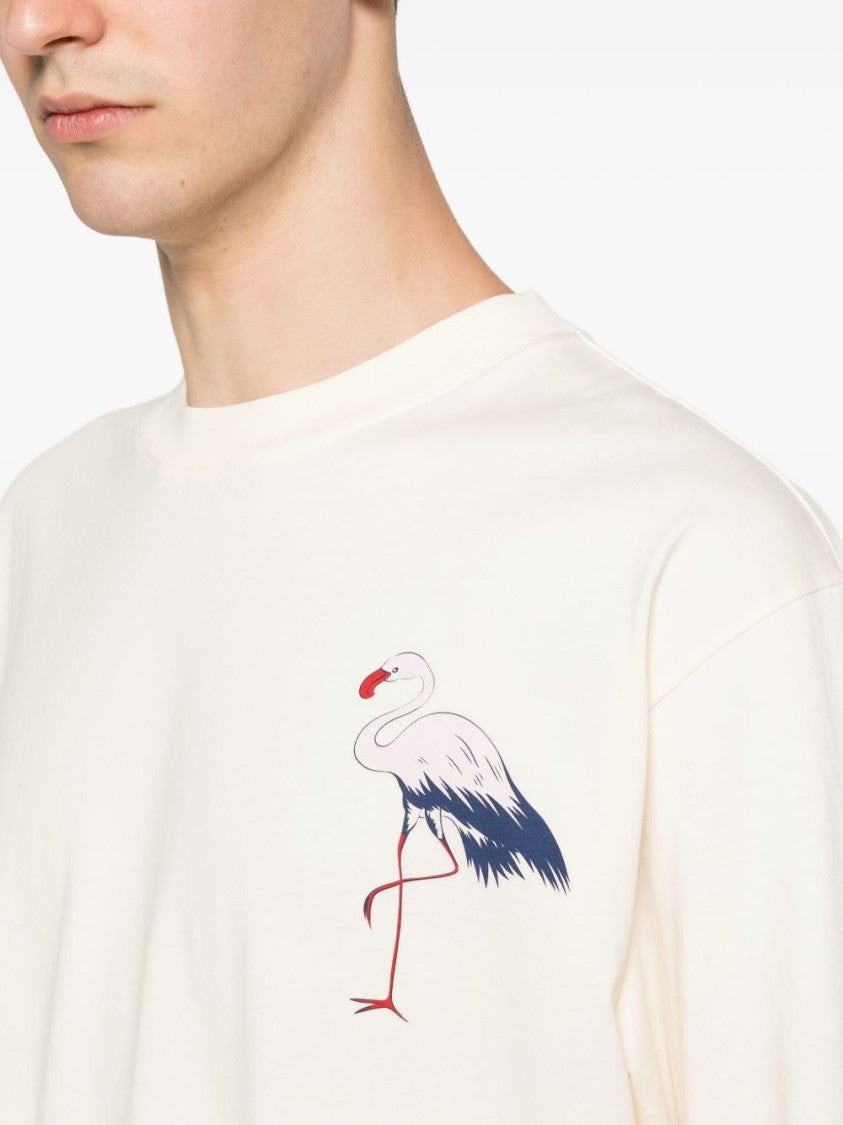 Dsquared2 Beige Silk And Nylon Lightweight T-Shirt