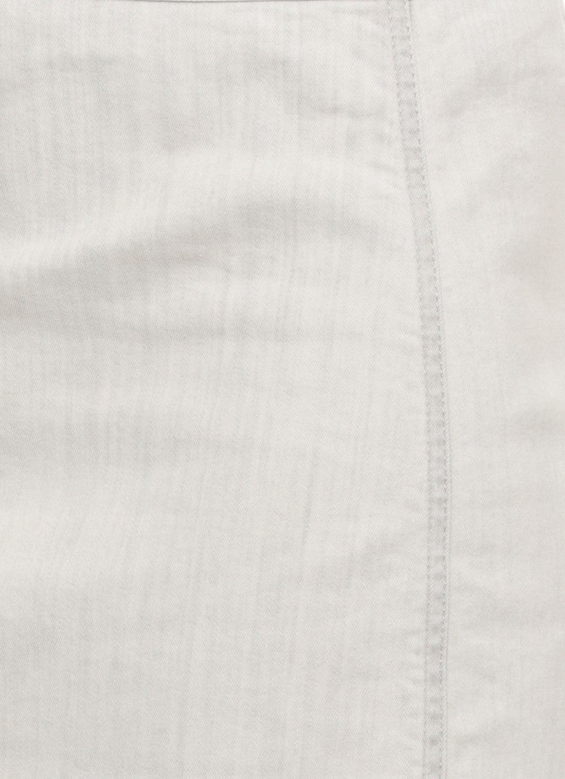 Drkshdw By Rick Owens Sacri Mini Skirt With Elastic Waistband And Rear Vent