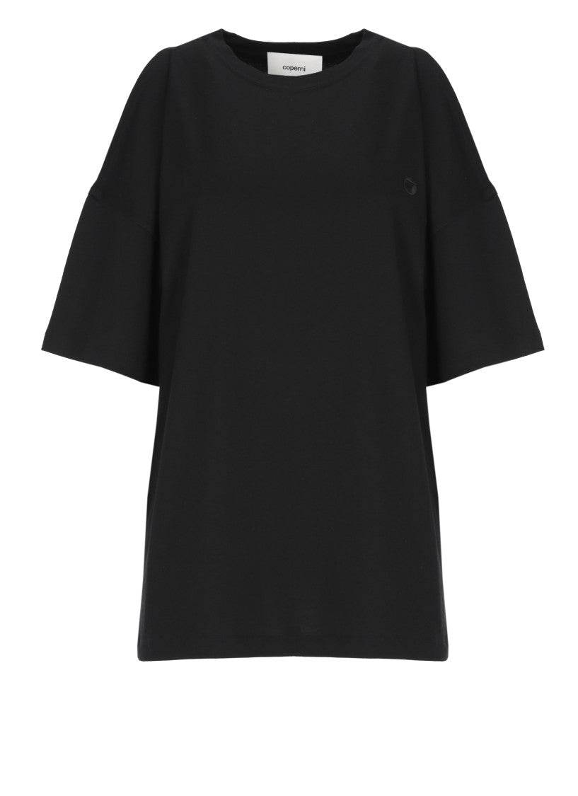 Coperni Black Cut-Out Shoulder T-Shirt