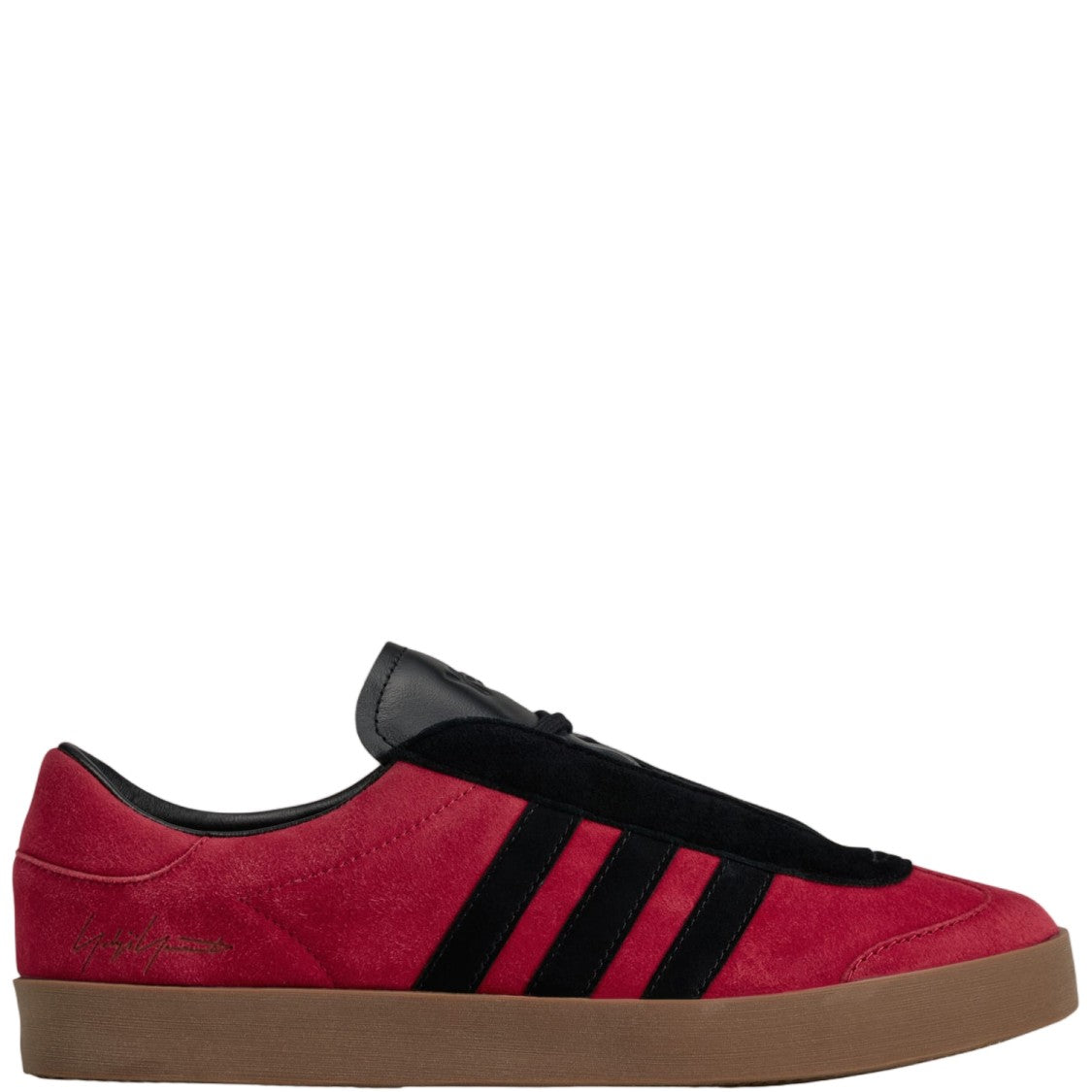 Y-3 Red Low-Top Suede Accent Sneakers