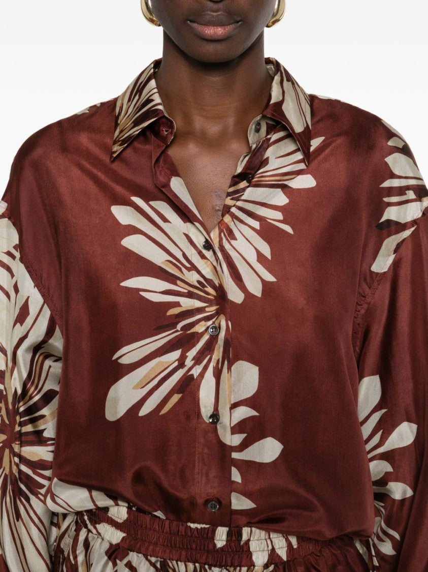 Brunello Cucinelli Relaxed Fit Floral Print Shirt