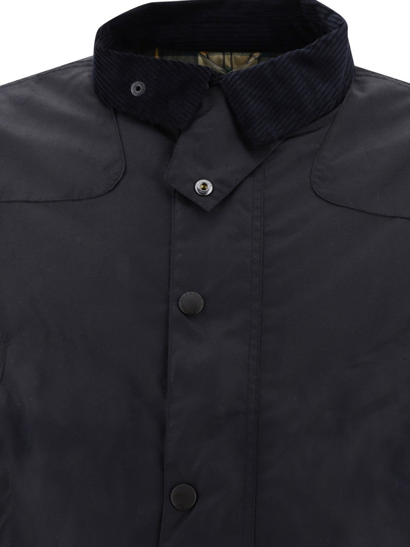 Barbour Regular Fit Black Waxed Cotton Jacket