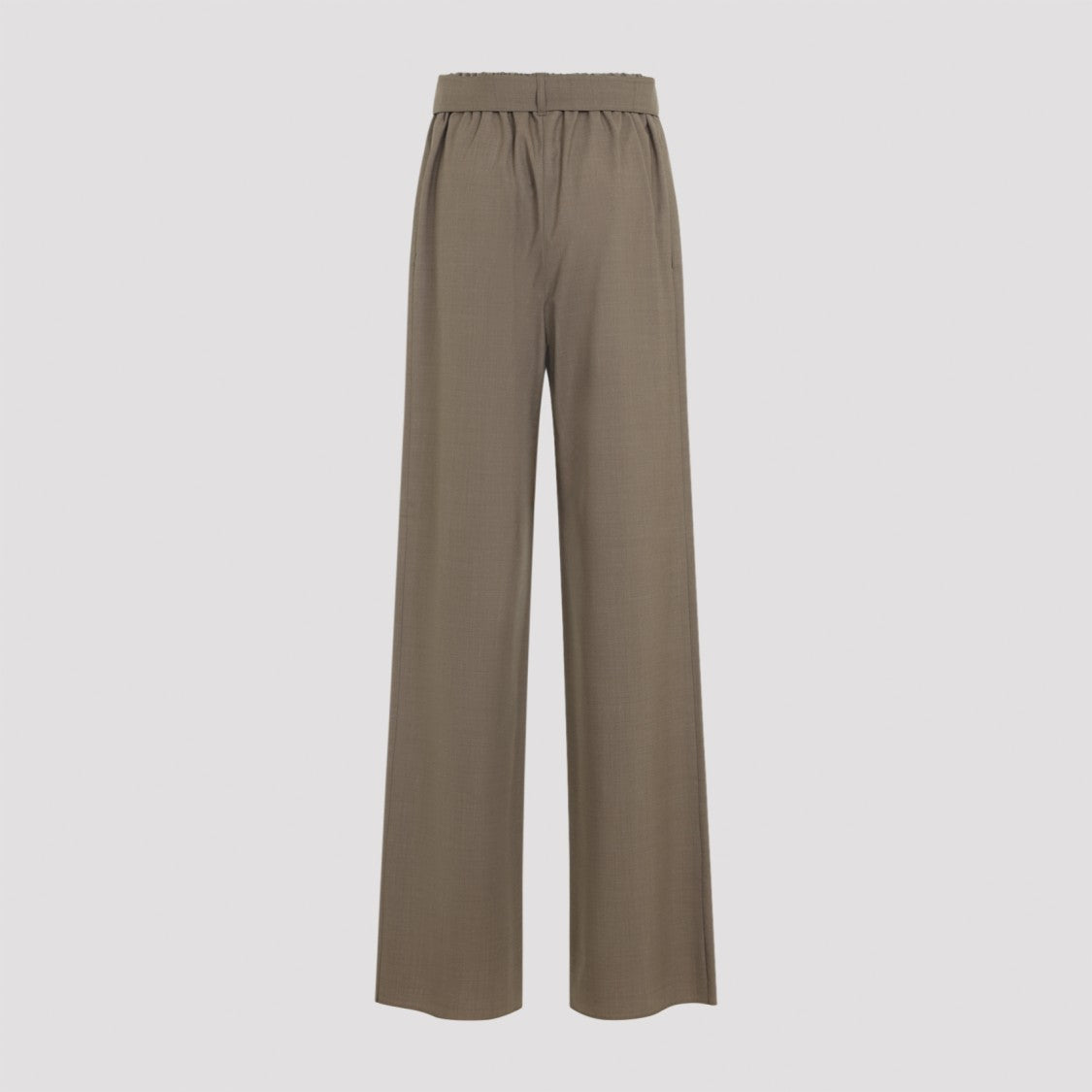 Max Mara High-Waist Wide-Leg Trousers With Fabric Belt Detail