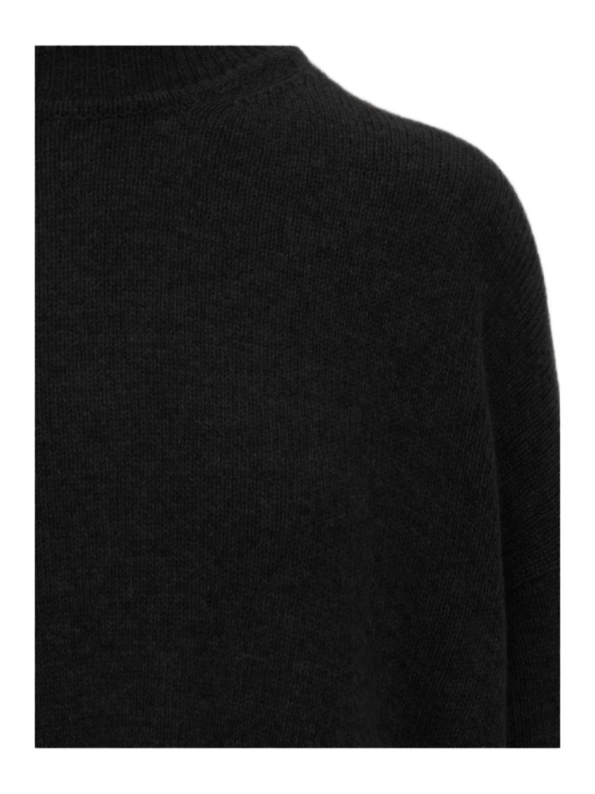 Jil Sander Black Slit Pure Cashmere Sweater