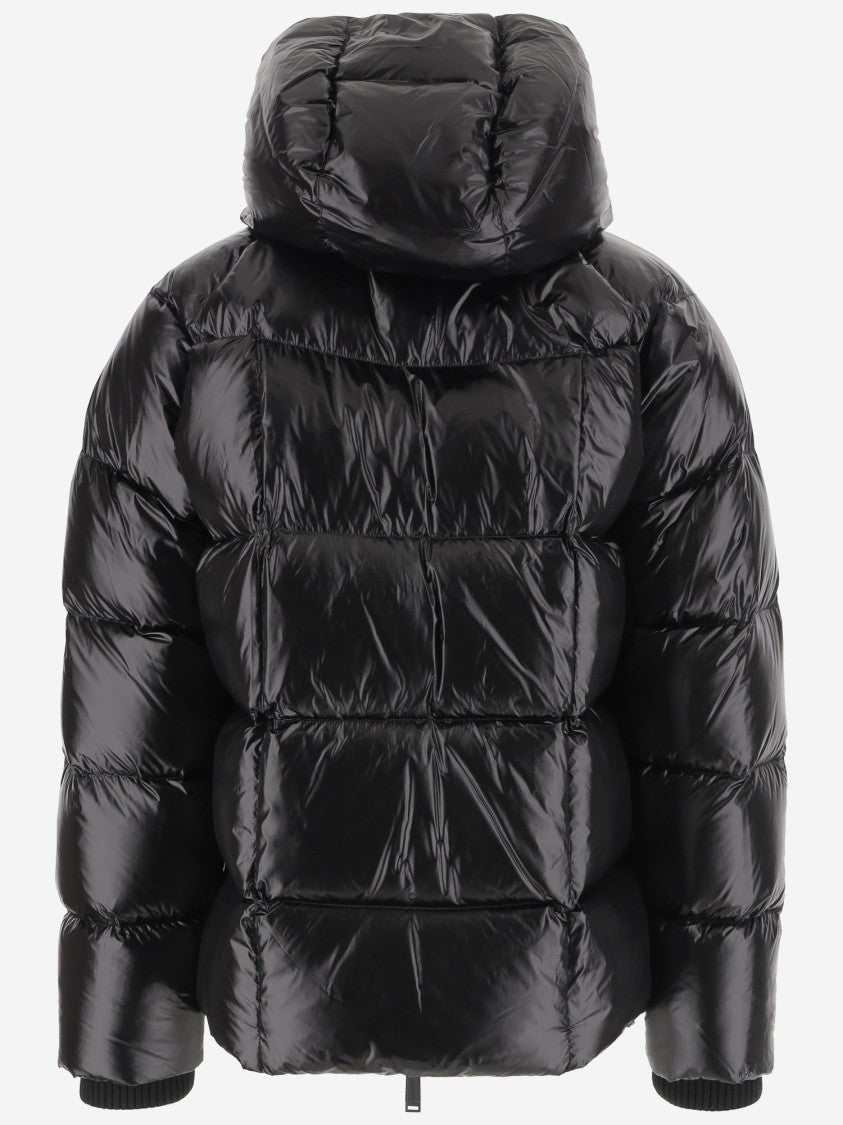 Dsquared2 Shiny Finish Puffer Bomber Jacket With Hood