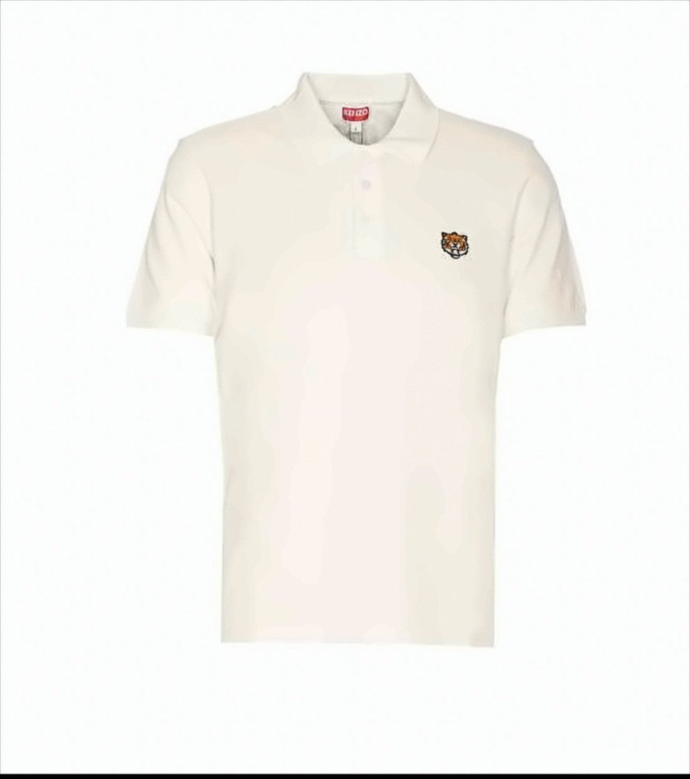 Kenzo Textured Cotton Piqué Polo Shirt With Tiger Emblem