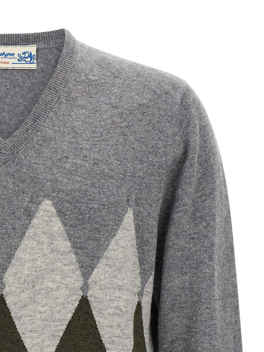 Ballantyne Argyle Pattern Sweater