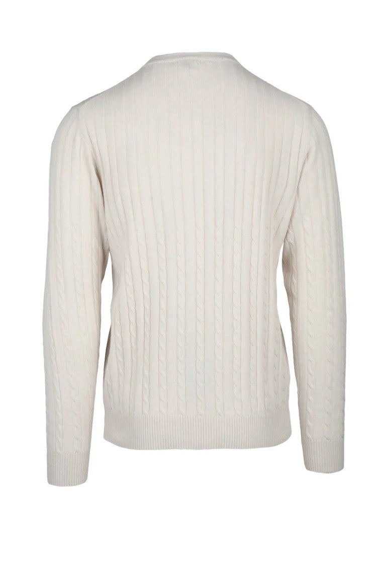 Luigi Borrelli Napoli Textured Cable Knit Pullover Sweater