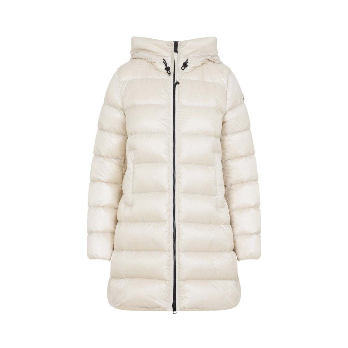 Moncler Suyenne Light Beige Polyamide Long Parka