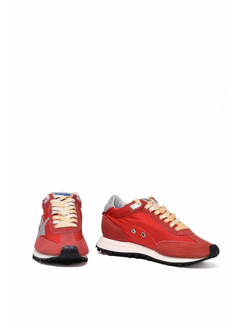 Golden Goose Red Leather-Blend Running Sneakers
