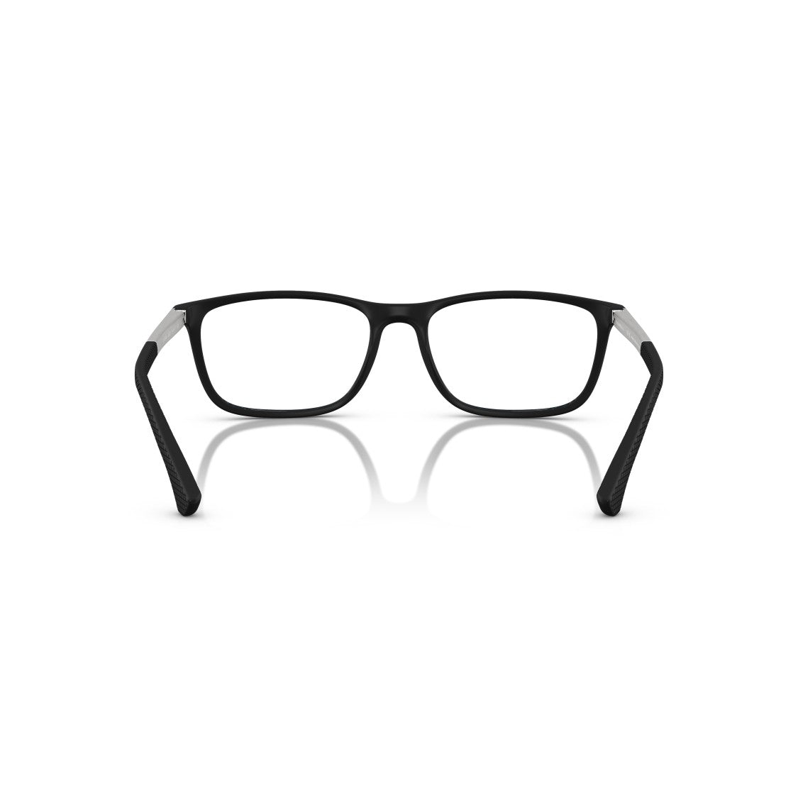 Emporio Armani 0Ea3069 Rectangular Matte Black Eyeglasses With Textured Temple Tips