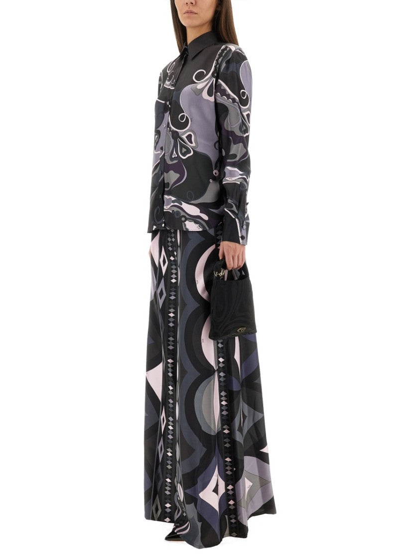Pucci Wide-Leg Pants With Geometric Necklace Print