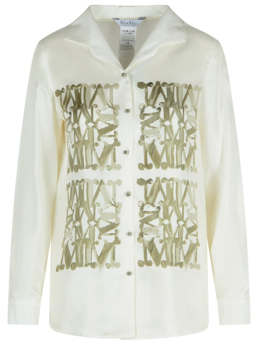 Max Mara 'Nabil' White Silk Shirt