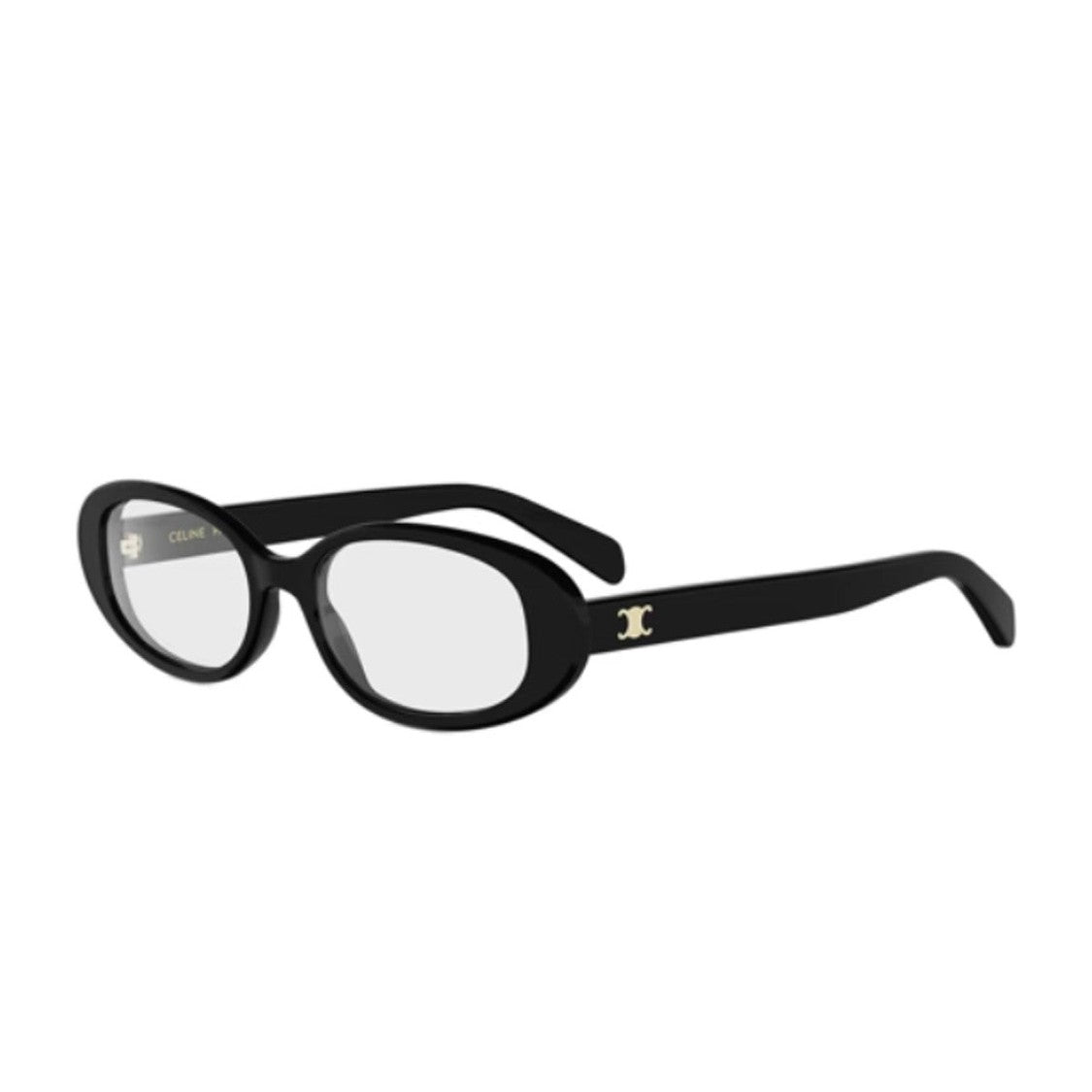 Celine Black Triomphe Mini Acetate Oval Sunglasses