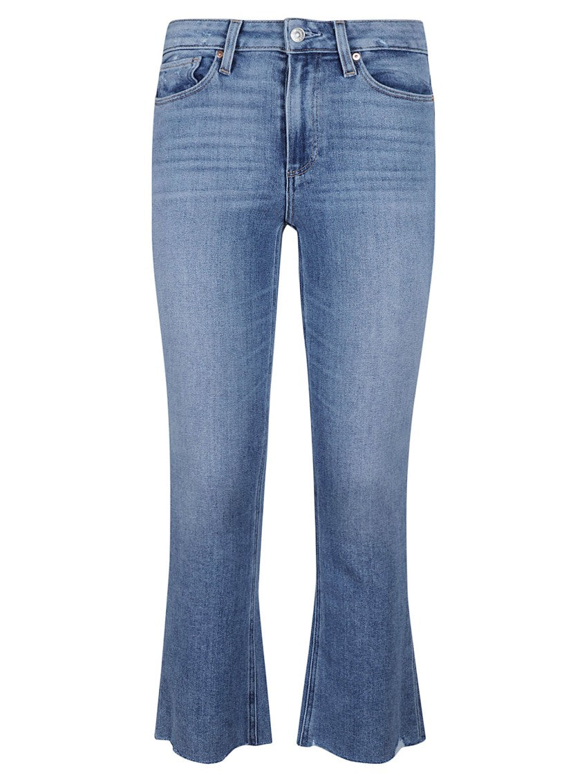 Paige Cropped Flared Jeans With High-Rise Waist